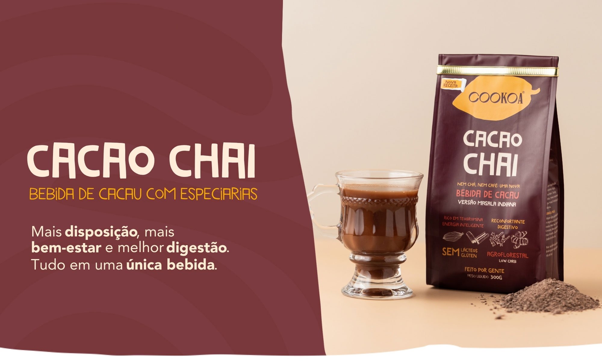 Cacao Chai (Bebida de Especiarias) KIT 2 UNIDADES