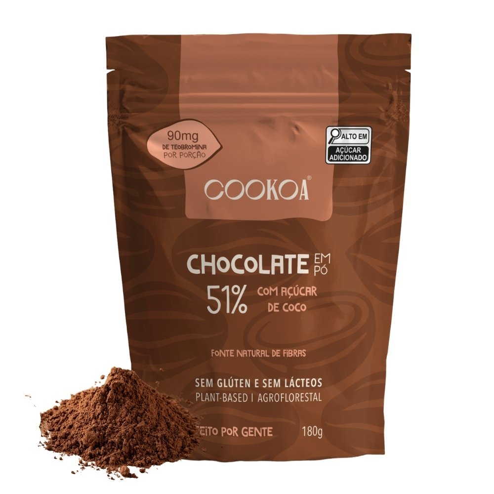 choco◆値下げ相談OK 38 Chocolate em pó 51% - 180g