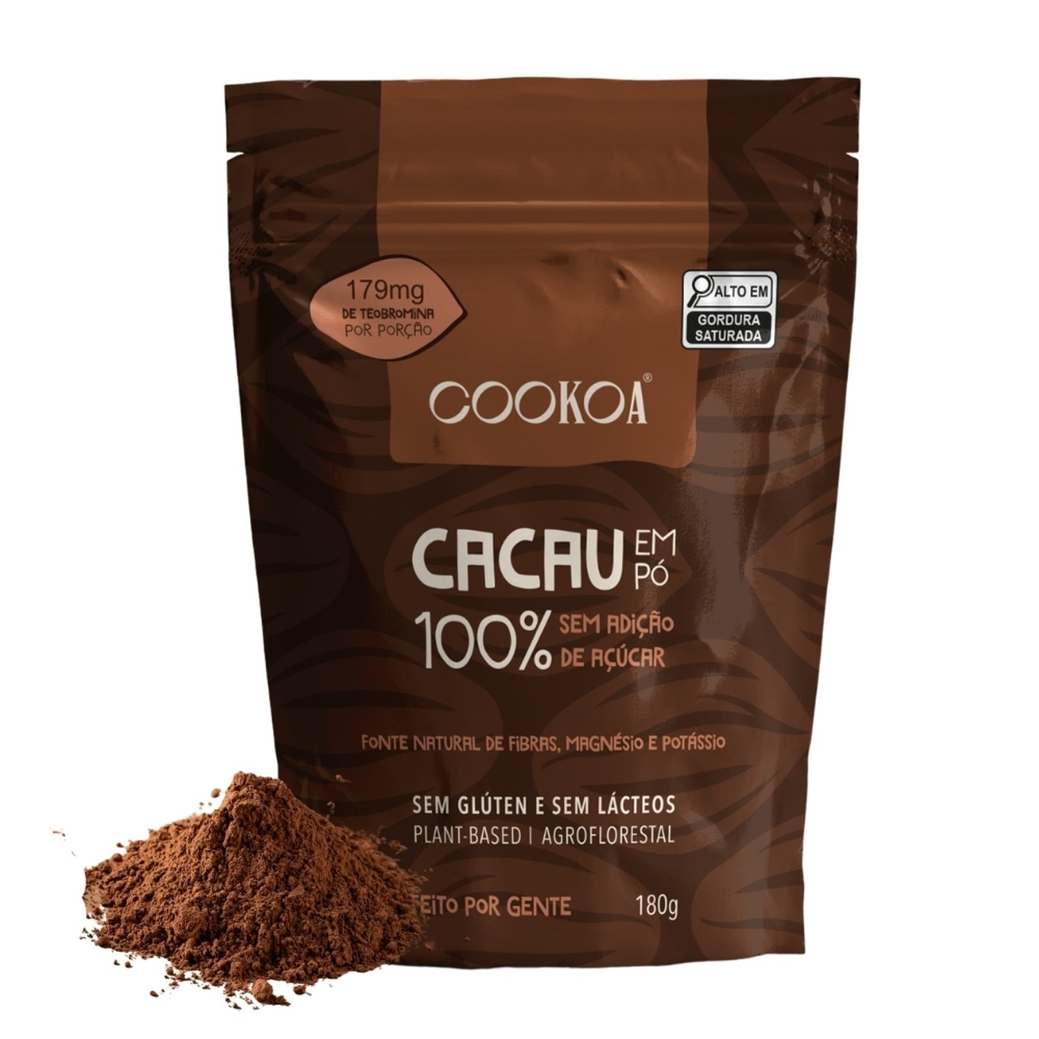 Cacau em pó 100% - 180g - Único