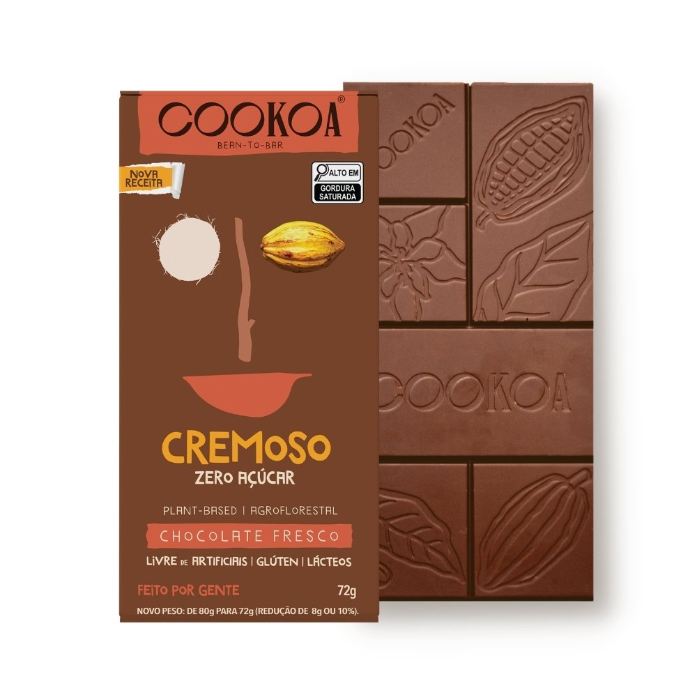 Chocolate Cremoso ZERO Açúcar - Barra 72g