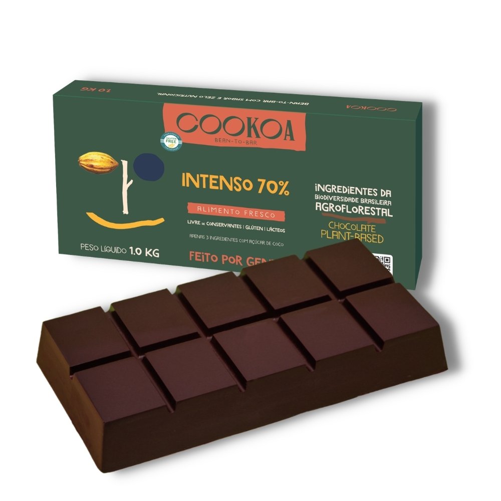 Chocolate Intenso 70% - Barra 1Kg (uso culinário)